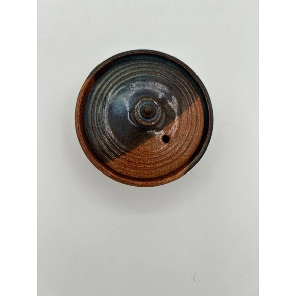 One Adama Pottery Egg Cooker Handmade Blue and Tan USA For Microwave - Picture 2 of 3